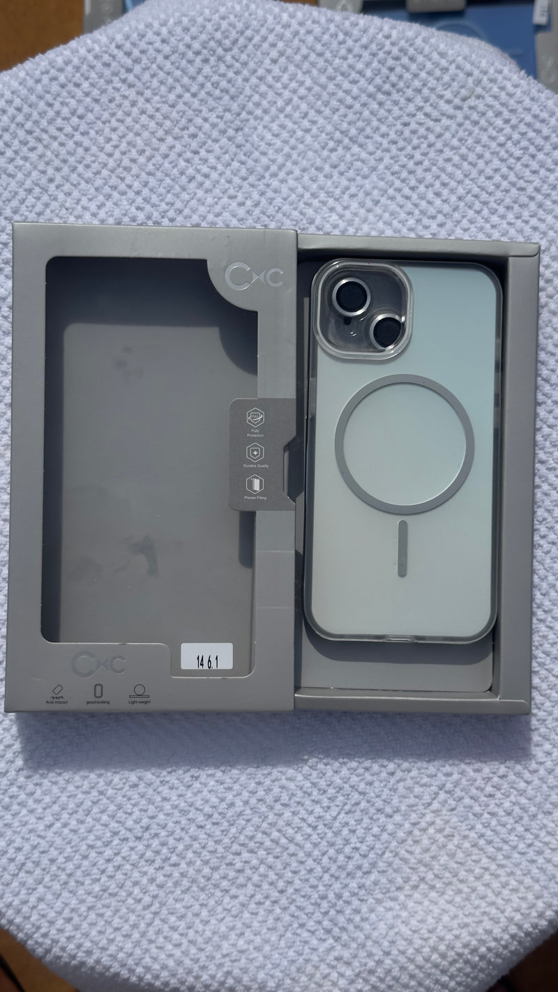 Capinha Magnética Transparente com MagSafe – iPhone 11 ao 17 Pro Max